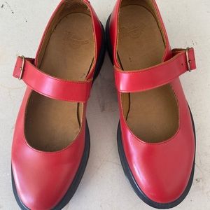 Size 9 Red Dr.Martin Mary Jane shoes